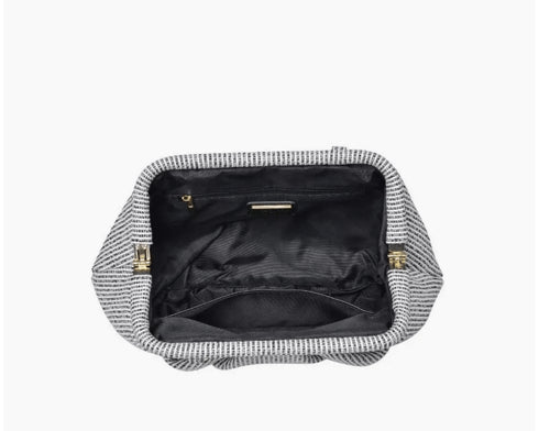 Sadie Clutch - Urban Expressions - Black/White Stripe